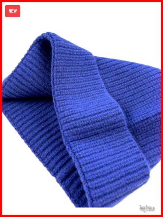 100% Merino Wool Ribbed Knit Beanie Cap, Warm Winter Hat Unisex main image 5